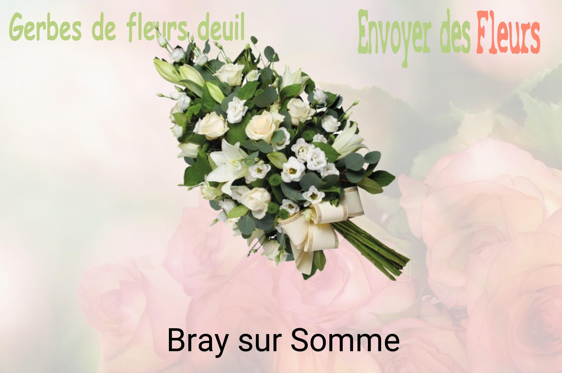 Gerbe de fleurs de deuil livrée à Bray-sur-Somme